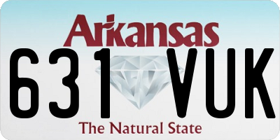 AR license plate 631VUK