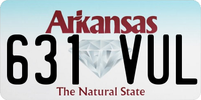 AR license plate 631VUL