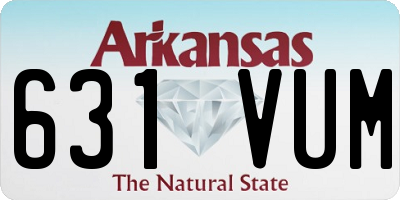 AR license plate 631VUM
