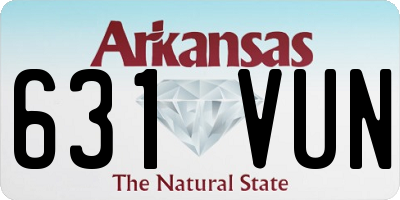 AR license plate 631VUN