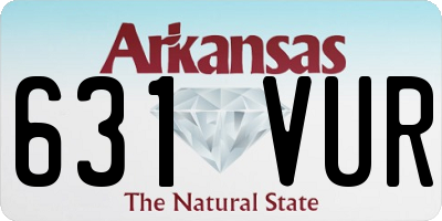 AR license plate 631VUR