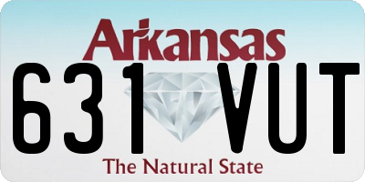 AR license plate 631VUT