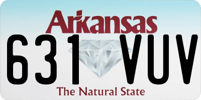 AR license plate 631VUV