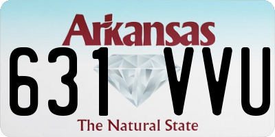 AR license plate 631VVU