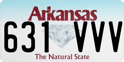 AR license plate 631VVV