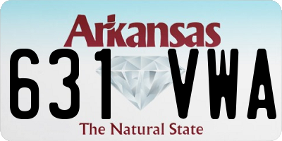 AR license plate 631VWA