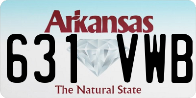 AR license plate 631VWB