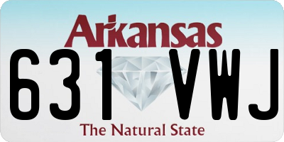 AR license plate 631VWJ