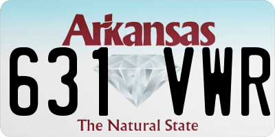 AR license plate 631VWR