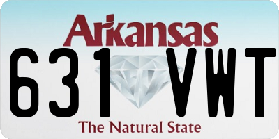 AR license plate 631VWT