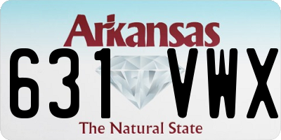 AR license plate 631VWX