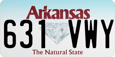 AR license plate 631VWY