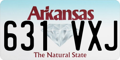 AR license plate 631VXJ