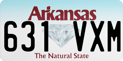 AR license plate 631VXM