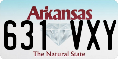 AR license plate 631VXY