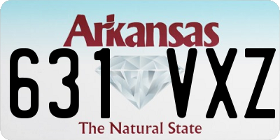 AR license plate 631VXZ
