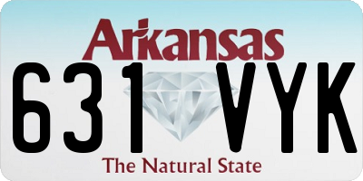 AR license plate 631VYK