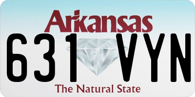 AR license plate 631VYN