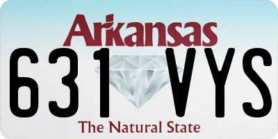 AR license plate 631VYS
