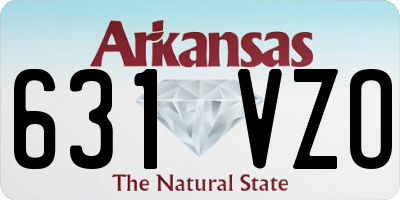 AR license plate 631VZO