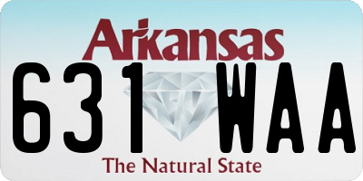 AR license plate 631WAA
