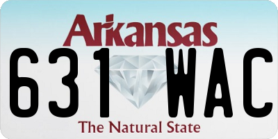 AR license plate 631WAC