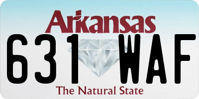AR license plate 631WAF