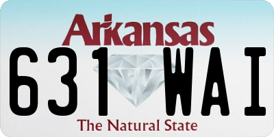 AR license plate 631WAI