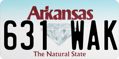 AR license plate 631WAK
