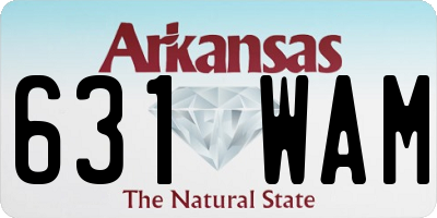 AR license plate 631WAM
