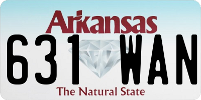 AR license plate 631WAN