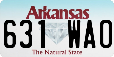 AR license plate 631WAO