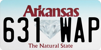 AR license plate 631WAP