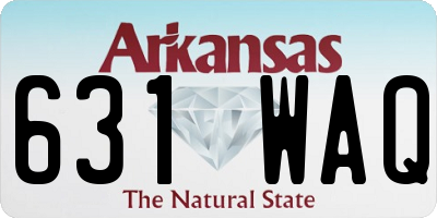 AR license plate 631WAQ