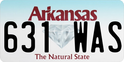 AR license plate 631WAS