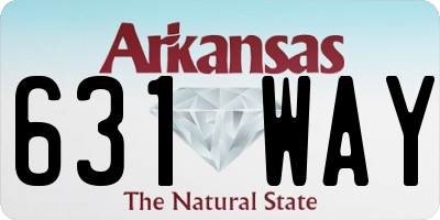 AR license plate 631WAY