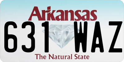 AR license plate 631WAZ