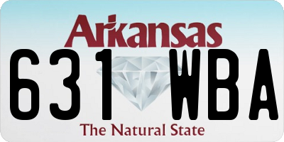 AR license plate 631WBA