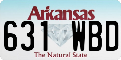 AR license plate 631WBD