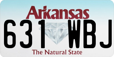 AR license plate 631WBJ
