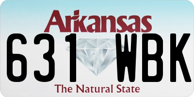 AR license plate 631WBK