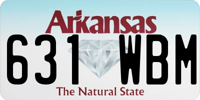 AR license plate 631WBM