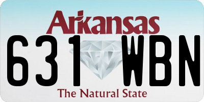 AR license plate 631WBN