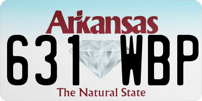AR license plate 631WBP