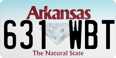 AR license plate 631WBT