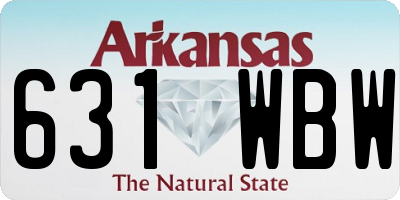 AR license plate 631WBW
