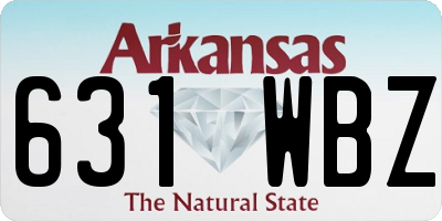 AR license plate 631WBZ