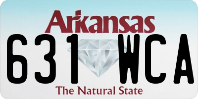 AR license plate 631WCA