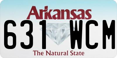 AR license plate 631WCM
