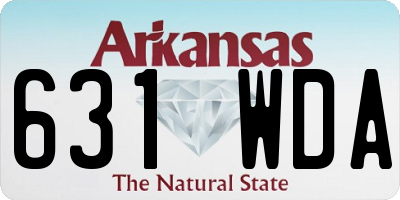 AR license plate 631WDA
